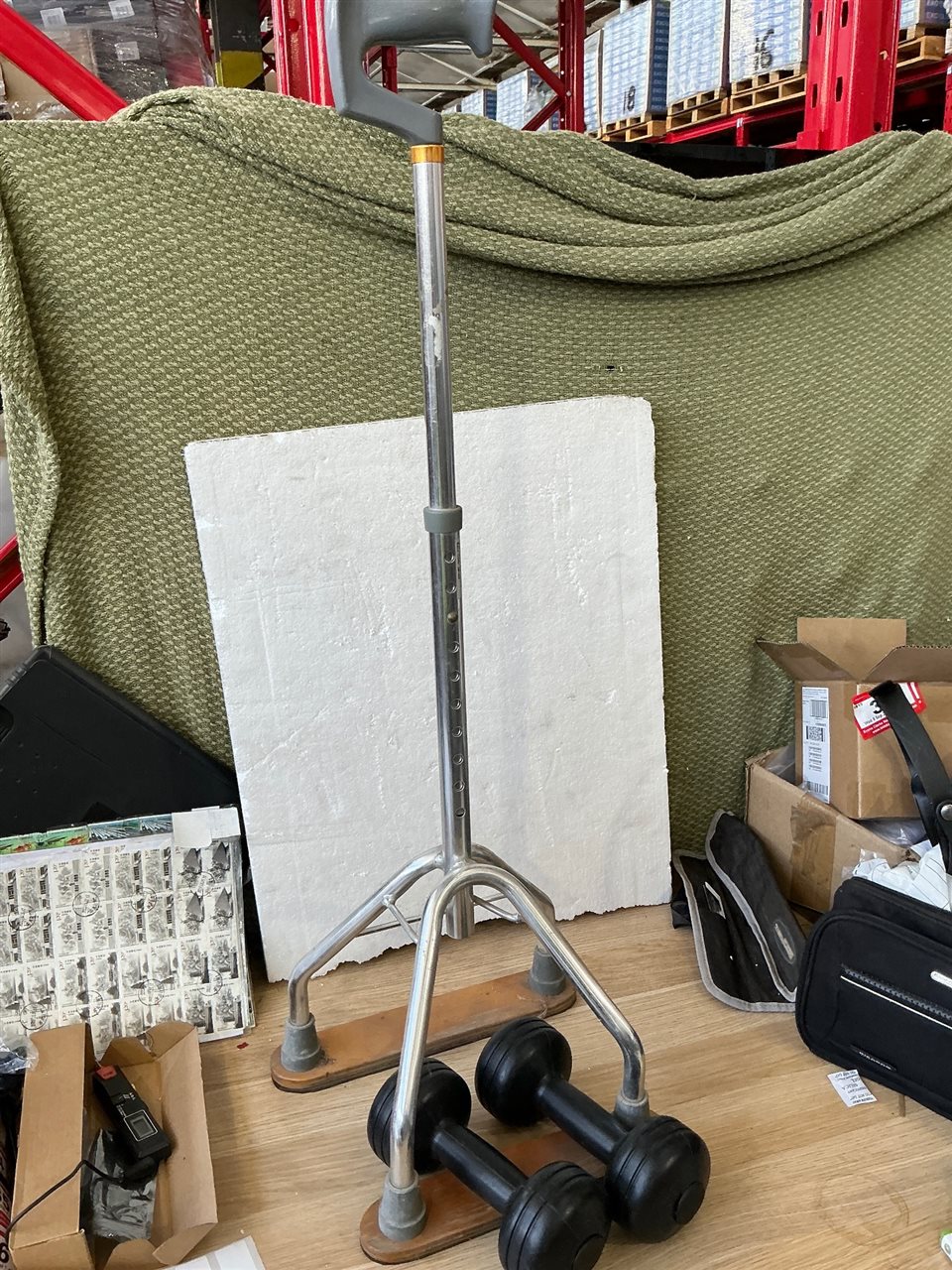 Walking Stick and Pr Dumbells