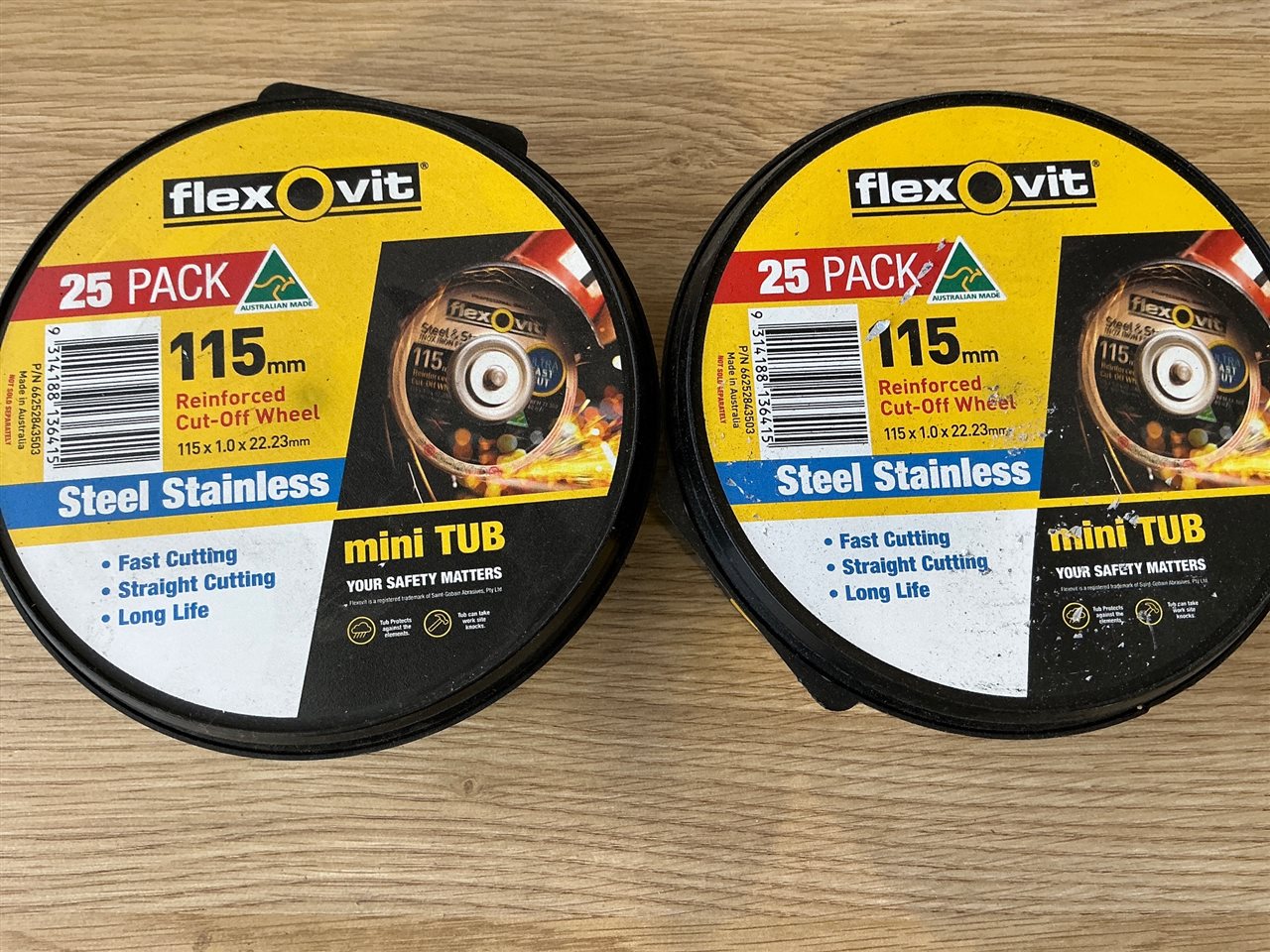 Cut Off Wheels - 2 Packs x25 @ 115 mm - For Stainless Steel