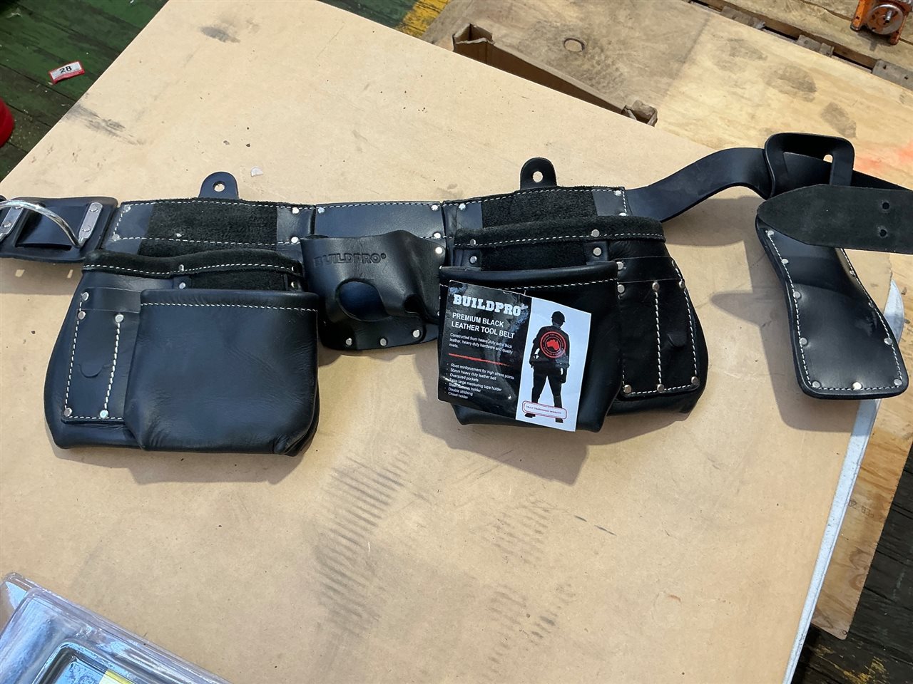 Leather Tool Belt - Black