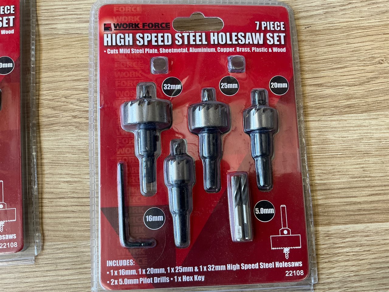 Steel Hole Saw Kit -7 PCE.   Sold Per Each Set