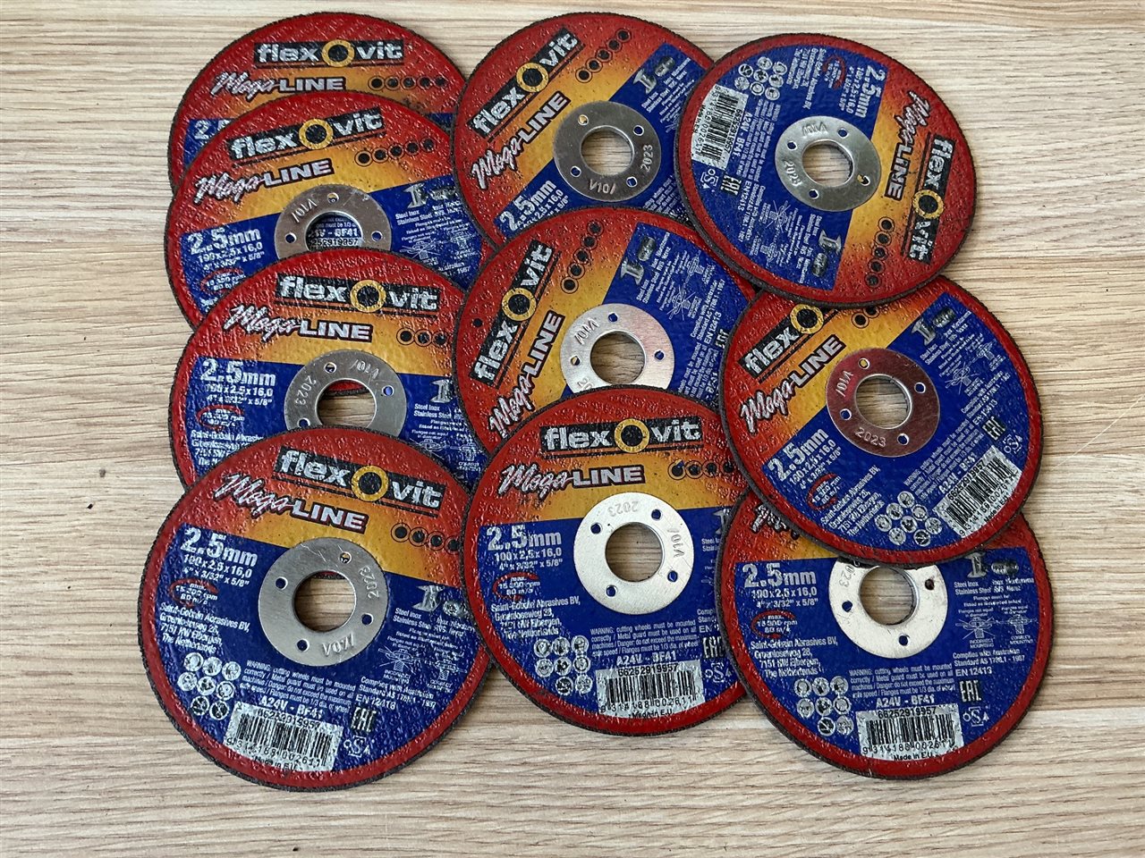 Cut Off Wheels - -100  mm - Quantity of 10 (Steel)