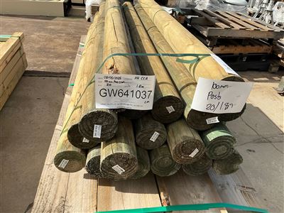 100 dia, H4 Treated Pine, Precision Post, 20 pcs @ 1.8 M, 20 pcs Total Pk GW641037 Thumbnail