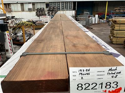190 x 45, Tan-E Tint Treated Pine, DAR, Wet Area Treated, 2 pcs @ 4.8 M, 9.6 Lin Metres Total Pk 822183 Thumbnail