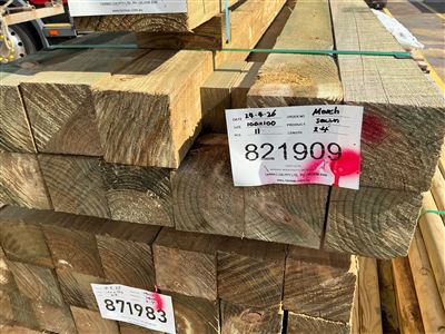 100 x 100, CCA Treated Pine, Sawn, 11 pcs @ 2.4 M, 26.4 Lin Metres Total Pk 821909 Thumbnail