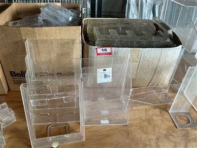 Quantity 2 Boxes of Perspex Brochure Holders - Various Sizes  (Collect From Modbury ) Thumbnail
