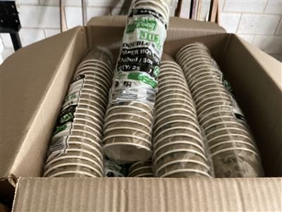 Coffee Cups - 2 Boxes and 2 Cartons of Lids     -   (Collect From Modbury ) Thumbnail