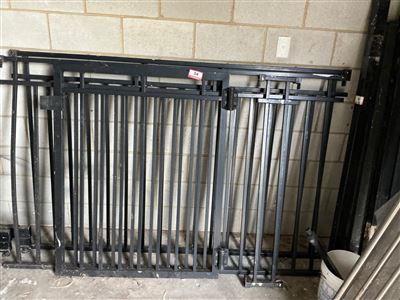 Alum. Fence and Gate - approx panel size 1900 x 1250 mm h with   6 Posts   -   (Collect From Modbury ) Thumbnail