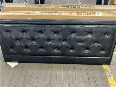 Artiss  Black Padded Bed  Heads Queen Size - with Slats Thumbnail