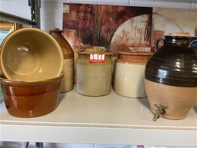 Variety Of Pottery Containers Thumbnail