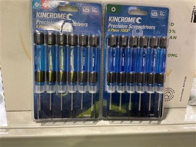 Kincrome 6 PCE Precision Screwdriver Sets (Phillips / Flat and Torx Set) Thumbnail