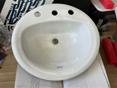 Vanity Basin - Insert - 3 Taphole - 500 x 450 mm Thumbnail