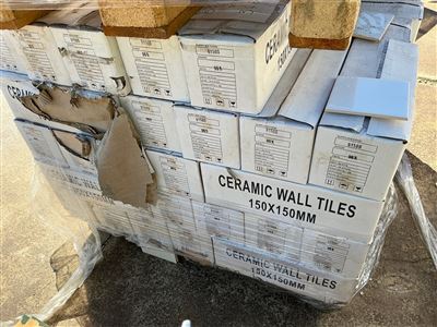 Ceramic White Wall Tiles - 150 x 150 mm - Sold Per Box -  - (60 Pcs Each Box -1.35 M² =-16.5 kg.Per Box ) Thumbnail