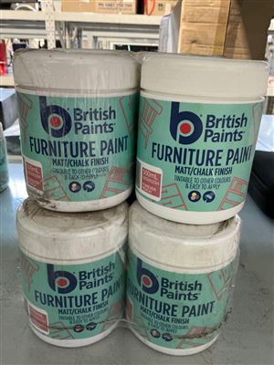 British Paints Furniture Paint - Matt/ Chalk Finish -  Forever Peach - Quantity of 12 - 500 Ml Thumbnail