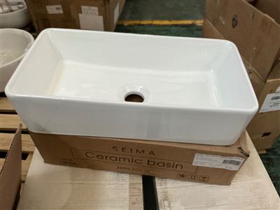Seima PLATI 230 Basin Above White Gloss, 0T, NOF, RRP $475 Thumbnail