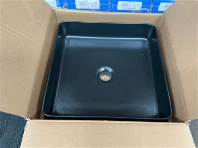 Seima SYROS 403 Basin Above Round 0TH Black Gloss, RRP $295 Thumbnail