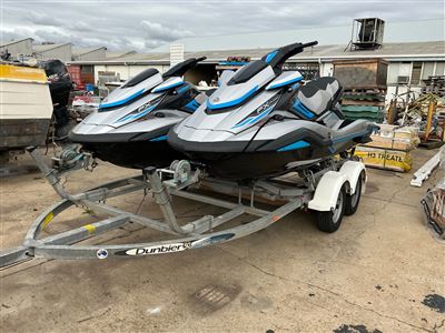 2020 Yamaha FX Cruiser HO WaveRunner Jet Skis x 2 & Dunbier Tandem Trailer Thumbnail