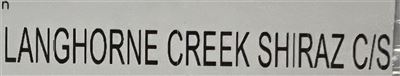 2022 Langhorne Creek Shiraz - 12x750ml (Clean Skins) Thumbnail