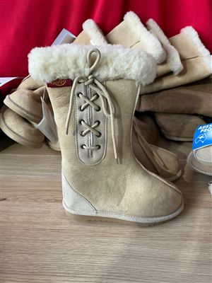 UGG Boots - Aust Size 4 USA Mens 5 USA Ladies 6, Long Lace UPS,Sand Colour, Sold Per Each Thumbnail