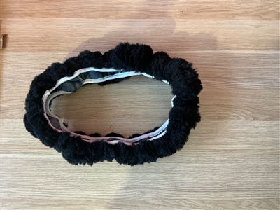 Wool Steering Wheel Covers, Black, Dark Grey or Light Grey Wool, Sold Per Each Thumbnail