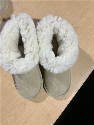 Slippers, Leather Upper, Synthetic Sole , Sand, Size K13, Sold Per Each Thumbnail