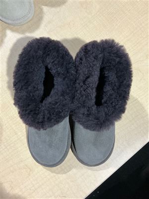 Slippers, Leather Upper, Synthetic Sole , Chocolate, Size K13 Thumbnail