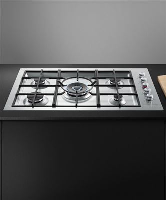 Fisher & Paykel 90cm Series 9 5 Burner Gas Cooktop Flush Fit, Natural Gas, Model Number: CG905DWNGFCX3 - RRP $3999 - Serial Number: Dug251091 Thumbnail