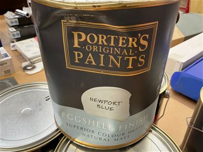 Porters Eggshell Finish Natural Matt - Newport Blue -  4 Litre Thumbnail