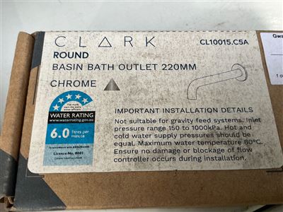 Gwa - Round Basin/Bath Outlet 220mm - RRP $120 Thumbnail