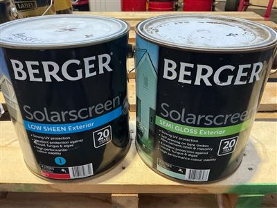 Berger Solarscreen - Quantity of 2 @4 Litre  - Low Sheen Red & Semi Gloss Deep Base Thumbnail