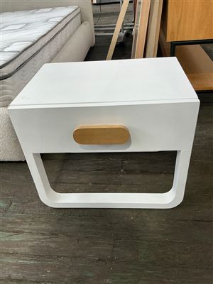 Bedside Cupboard, White Timber, Quantity of 1 Thumbnail