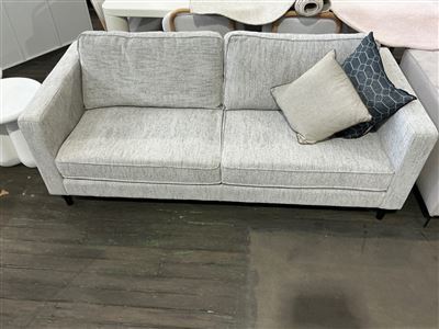 Lounge, Two Seater, Black/Cream Fabric with Cushions 1960 x 840 Thumbnail