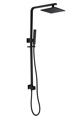 Matte Black Twin Shower Set Bottom Inlet Thumbnail