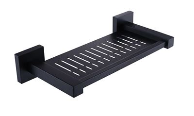 Matte Black 265mm Shelf Brass Construction Thumbnail
