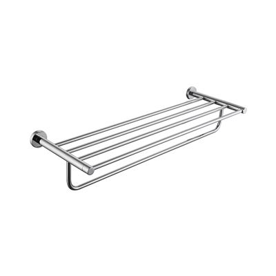 Chrome Triple Towel Rack Rail Brass Construction Thumbnail
