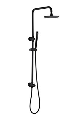 Matte Black Twin Shower Set Bottom Inlet Thumbnail