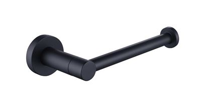Matte Black Toilet Roll Holder Brass Construction Thumbnail