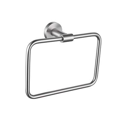 Brushed Nickel  Towel Ring Brass Construction & Stainless Steel Thumbnail