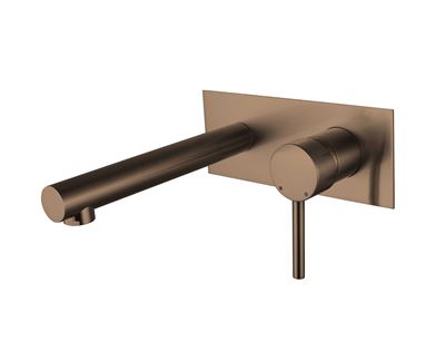 Brushed Rose Gold Wall Mount Basin/Bathtub Mixer Set Thumbnail