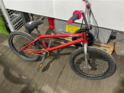 BMX Bike - Red  Frame with Chrome Forks Thumbnail