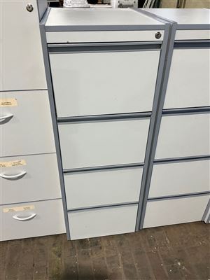 Filing Cabinet - 4 Drawer -Grey Melamine Thumbnail