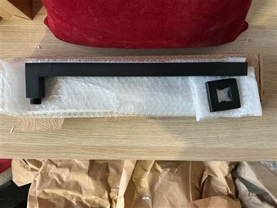 Shower Arm 400mm, Square, Matte Black, Sold Per Each Thumbnail