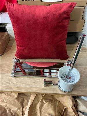 Maya Stainless Steel Shelf, Michelle Toilet Brush & Holder Thumbnail