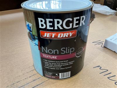 Berger Jet Dry Non Slip Texture Ferric Red - Water Based   - 4 Litre Thumbnail