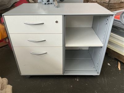 Mobile Personal File/Storage Cupboard, Metal, 800x470x670mmH.Without Keys Thumbnail