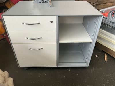 Mobile Personal File/Storage Cupboard, Metal, 800x470x670mmH.Without Keys Thumbnail