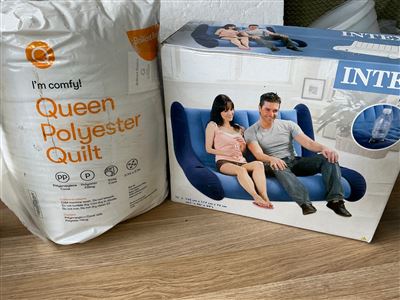 Inflatable Sofa and Queen Size Polyester Quilt Thumbnail