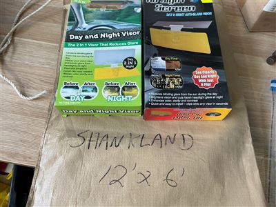 Tarp -12 x 6 ,  and 2 Car Visors Thumbnail