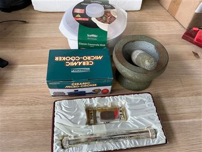 Mortar and Pestle, Micro Cooker Casserole and Marriage Certificate Holder Thumbnail