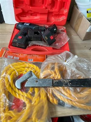 Two Ropes, Wrench & 12 V Drill Thumbnail