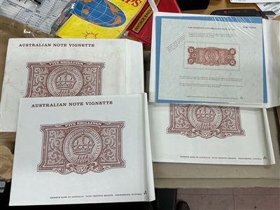 Australian Note Vignette - Five Shillings - Quantity of 4 Thumbnail
